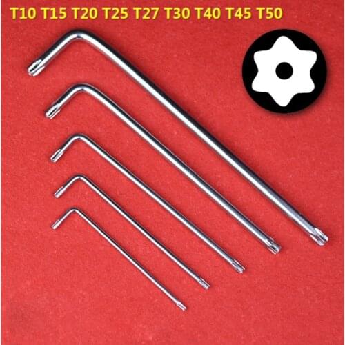 9Pcs L Type Screwdriver Double-End Hex Wrench Set Allen Key Hexagon Torx Star Spanner Key Set Hand Tools T10 To T50
