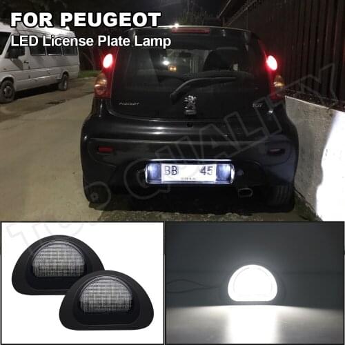 Number Lamp For Citroen C1 2005-2013 Peugeot 107 2005-2014 OEM#6340E2 Auto LED License Number Plate Light Car-styling