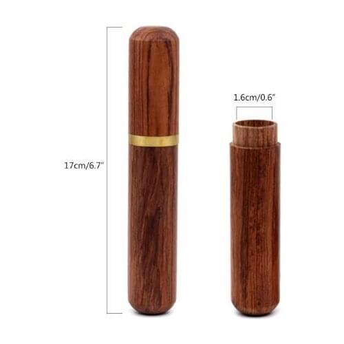 New 1pcs Rosewood Cigar CASE Tube Storage Case Portable Wooden Humidor Tobacco Cigarettes Holder Somoking Accessories