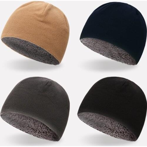 2020 New Ski Caps Fishing Hats Men Thickened Plus Velvet Windproof Warm Hooded Polar Fleece Cycling Hat for Women Winter
