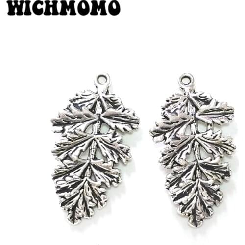 2019 New 35*19mm 10pieces/bag Zinc Alloy Leaves Charms Pedant for Necklace Bracelet Earrings Jewelry Accessories