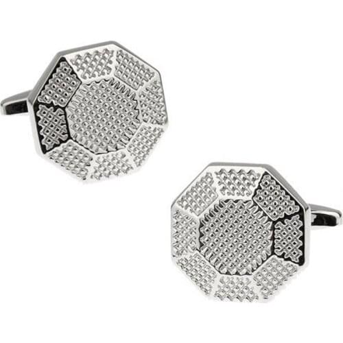 New Personality Octagonal Stripes Cufflinks French Shirt Cuff Buttons Fashion Jewelry Business Banquet Simple Cufflinks for Men