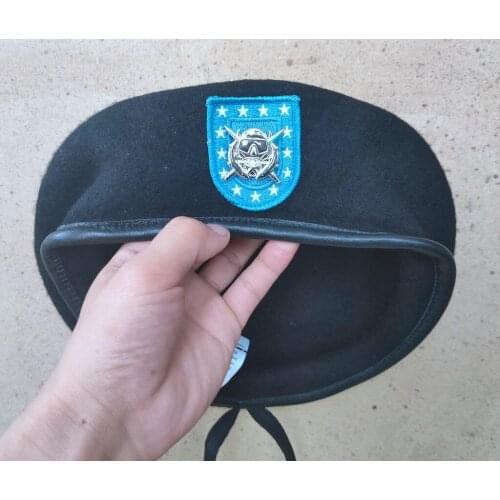 United States New US Army Infantry Regiment Wool Black Beret Special Forces Scuba Combat Operations Diver INSIGNIA Military Hat
