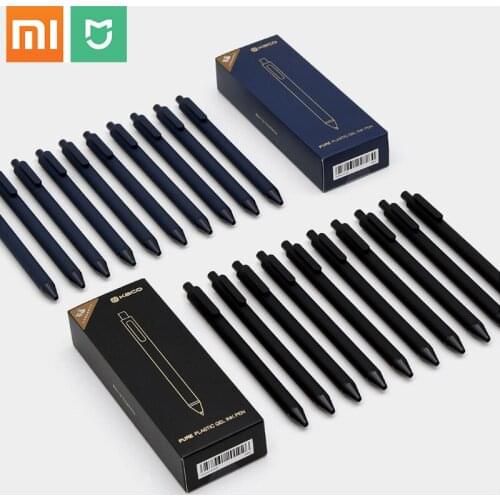 Original Xiaomi Mijia 10pcs Kaco Pen 0.5mm Gel Pen Signing Pen Core Durable Signing Pen Refill Smooth Writing for School Office