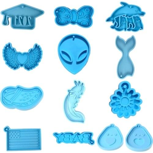 Pendants Silicone Mould DIY Crafts Jewelry Casting Tool Keychain Epoxy Resin Mold