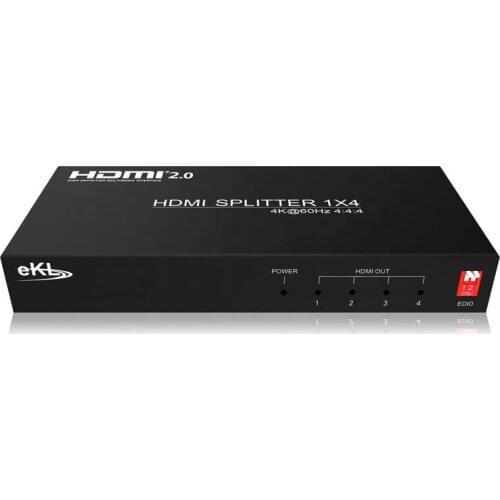 4 Port HDMI 2.0 splitter 1 in 4 out HDMI Splitter 4K HDR Compatible with HDCP 2.2 HDMI 2.0 For PC Notebook PS4 TV