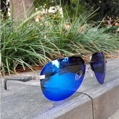 High quality Men Polarized Brand sunglasses with logo Eyewear metal lLarge frame mujer Driving Glasses Oculos De Sol