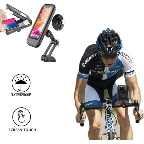 Bicycle Motorcycle Accessories Bike Phone Holder Adjustable Waterproof Universal Bike Moto Handlebar Fixed Holder for Phone