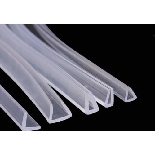 2 Meters U-shaped rubber shower room door and window glass seal strips weatherstrip