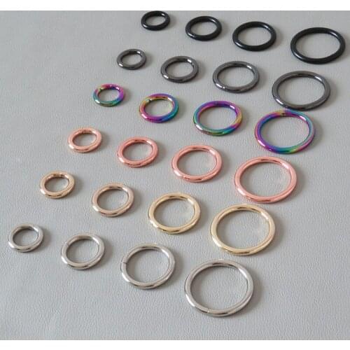 20PCS 15mm 20mm 25mm 32mm Metal O Ring Belt Loop Buckle Hardware For Dog Collar Handbag Harness Straps Clasp Handmade Accessory