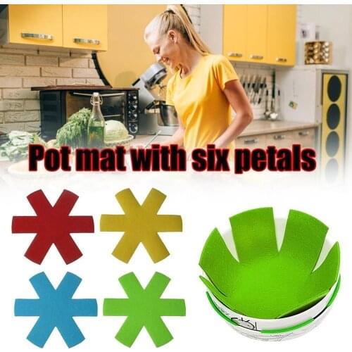 4 Pcs Pan and Pot Protectors Felt Padded Print Divider Pads Separate US