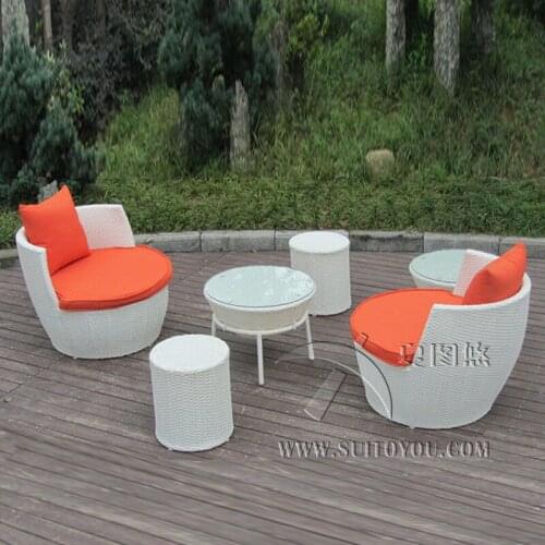 6 pcs UV Resistant Fashion Obelisk Chair With Round Tea / Coffee Table transport by sea