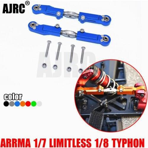 ARRMA 1/7LIMITLESS/INFRACTION 1/8TYPHON aluminum alloy positive and negative teeth adjustable stainless steel rear upper arm rod
