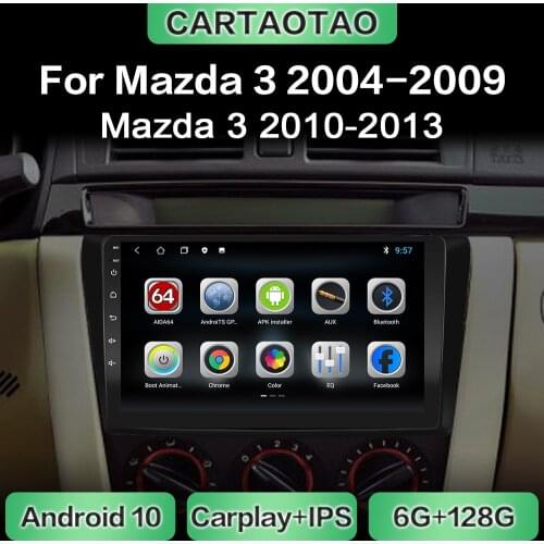 Android 10 car radio GPS navigation WiFi CarPlay multimedia player for Mazda 3 2004 2005-2011 2012 2013 DSP RDS IPS NO DVD 2din