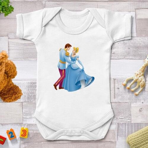Baby Romper Cartoon Disney Princess Kawaii Fashion Toddler Clothes Harajuku Short Sleeve Newborn Bodysuit Infant Jumpsuits 0-24M