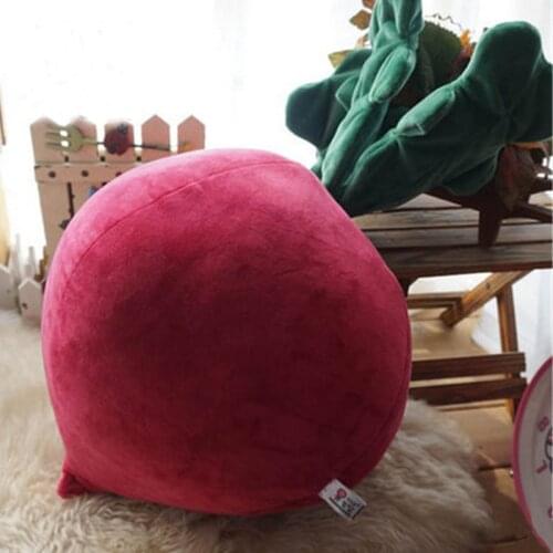 Fancytrader 75cm 30inch Giant Plush Emulational Radish Toy Lovely Red Vegetables School Theatrical Props