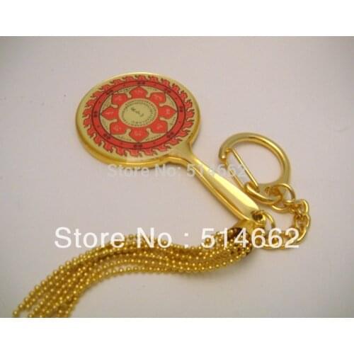 FENG SHUI - Fire Protection Wheel Mirror of Avalokiteshvara Keychain W1070