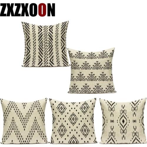 Boho Geometric Polyester Sofa Home Bohemia Style Decorative Pillows Cushion Cover for Living Room Pillowcase