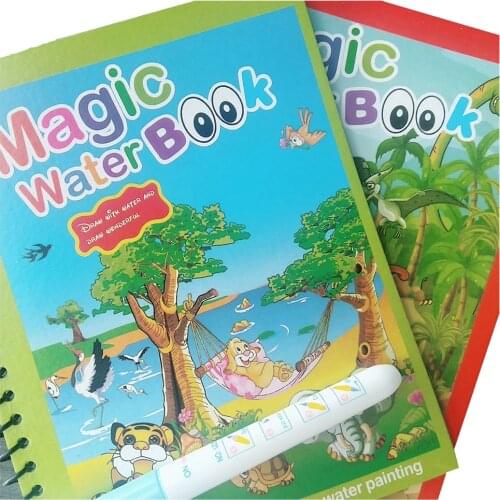 Montessori Toys Reusable Coloring Book Magic Water Drawing Book Sensory Early Education Toys For Kids Birthday Gift Magic Water