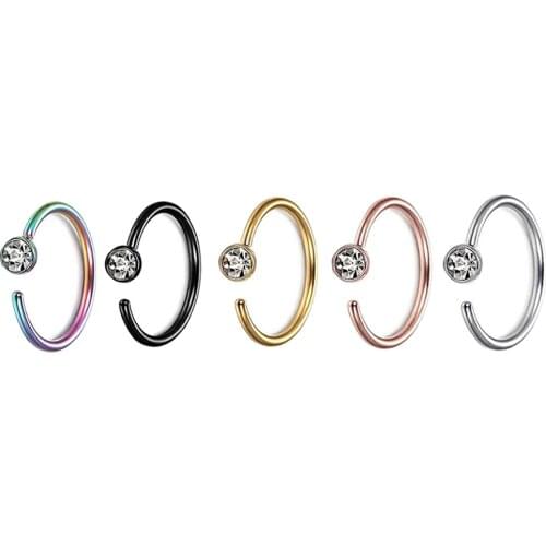 2pcs Nose Rings Faux Nose Septum Ring Non Piercing Fake Septum Nose Hoop Rings Jewelry Piering