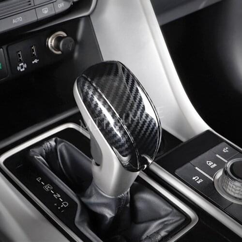 For Mitsubishi Eclipse Cross 2018 2019 2020 Gear Shift Knob Cap Carbon Fiber Cover Accessories