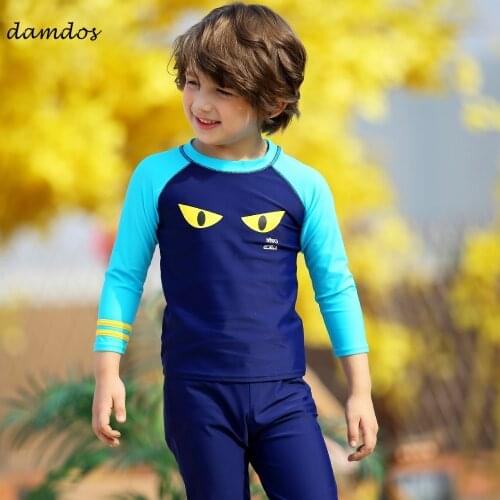 Bikini Boys Swimwear Girls Swimsuit Cover up Children Swim Dress Long Sleeve UPF50+ UV Protected Cut off Beach Dress Biquini