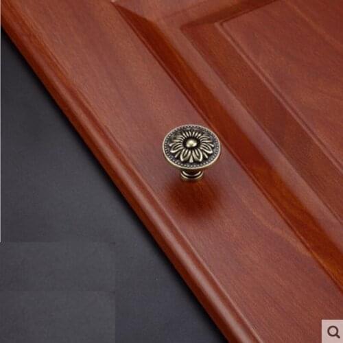 Dia 30mm metal pull handles green copper color solid anodize for drawer cupboard cabinet wardrobe closet bedstands archaize