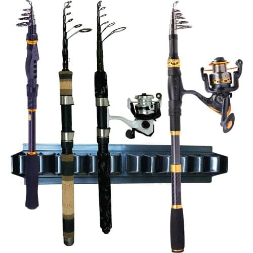 Wall Rack Fishing 10 Rod Rack Pole Holder Stand Storage Tool