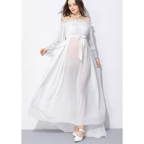 Maternity Dress Maxi Gown For Photo Props Chiffon Maternity Photography Props Clothes For Pregnant Women Elegant Pregnant Dress