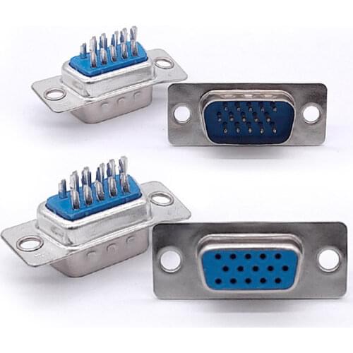 Connector welding wire type DB15 15 hole pin 3 rows VGA Adapter male female plug socket serial port terminal Welded Connector
