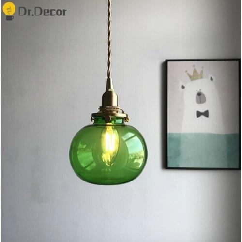 Nordic Glass Pendant Lights Lighting Modern Industrial Art LED Pendant Lamp Kitchen Hanging Lamp Bedroom Living Room Home Decor