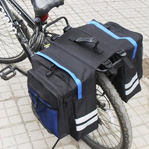 Bicycle Carrier Bag MTB Mountain Bike Rear Rack Bags Travel Trunk Bag Luggage Pannier Double Side Cycling Accessories