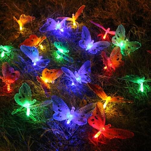 20/30 Led Butterfly/Bee Solar Lights Cherry Blossoms Waterproof Solar Led Light Outdoor Christmas Garden Decoration Solar Lamp
