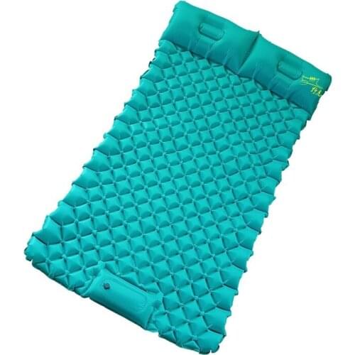 Outdoor Double Inflatable Sleeping Pad Camping Moisture-proof Pad TPU+Composite Fabric Pressed Inflatable Pad