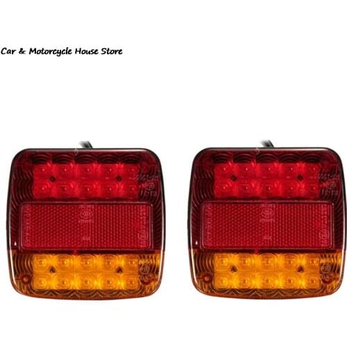 1pc 12V Waterproof Car Truck LED Rear Tail Light Warning Lights Rear Lamp Stop Turn Signal Light 20LED For Car Trailer Truck