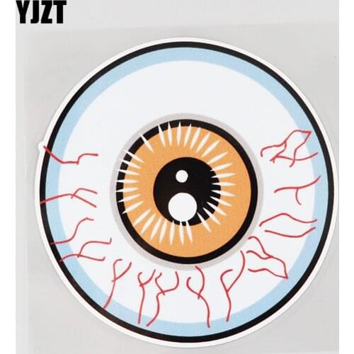YJZT 12.2CM×12.2CM Cartoon Personality Eyes Decor PVC Decal Car Sticker 12C-0708