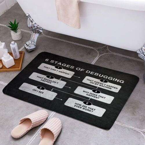 Funny Programmer Gift 3D Print Doormats Rectangle Non-Slip DoorMat Bedroom Kitchen Entrance Print Door rugs Dropshipping