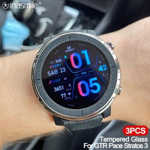 Tempered Glass For Xiaomi Huami Amazfit GTR 42mm 47mm Smart watch Screen Protector Film cover For Amazfit Pace Stratos 3 Verge