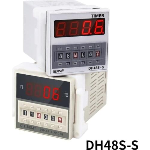 1pcs Dh48s-s Digital Display Cycle Time Controller 1no1nc Time Relay