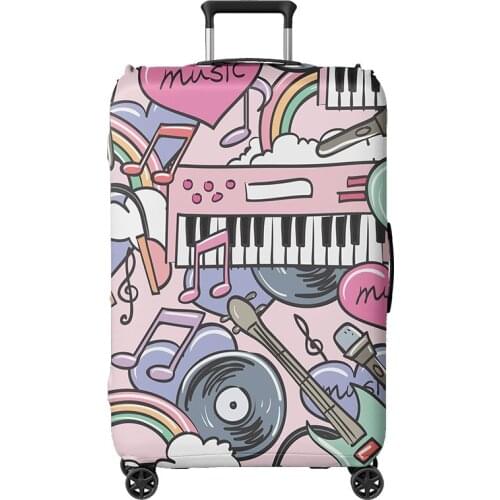 2020 cotton Series Luggage Protective Cover Elastic Suitcase Case Famale Trolley Dust Rain Bags travel love pink Accessories