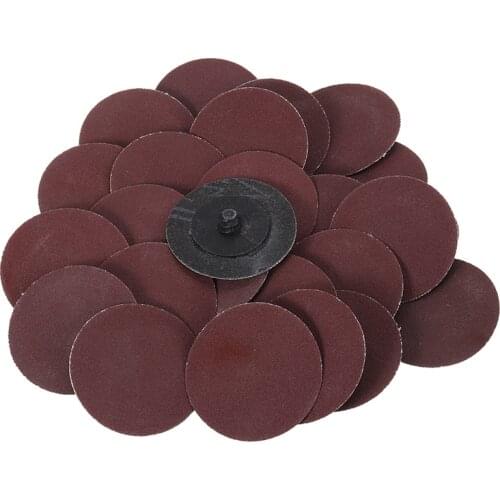 25pcs 240Grit 2'' Roll Lock Sanding Discs Mini Surface Sander Disc Pad Abrasive Paper For Metal Processing Polishing Sanding