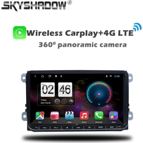 360 Camera Carplay 6G+128G Android 10.0 Car DVD Player GPS WIFI Bluetooth 5.0 RDS Radio For VW PASSAT CC Tiguan Skoda Leon Polo