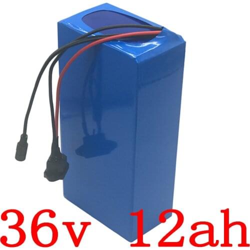36V 12AH lithium ion battery pack 36v 12ah electric bicycle battery for 36V 250W 350W 500W ebike battery with 42V 2A charger