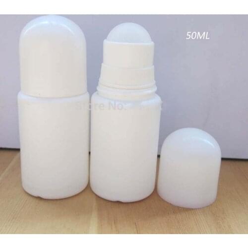 50ml Plastic Roll On Bottles perfume atomizer sample bottles essential oils roll-on refillable deodorant containers