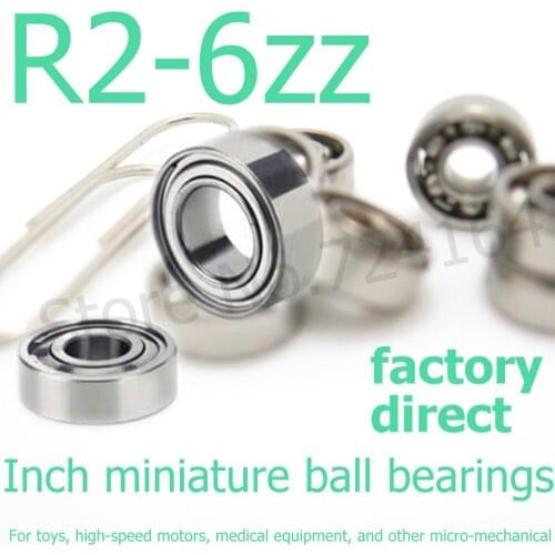 50PCS R2-6ZZ bearing RI-618ZZ,R2-6ZZA,R2-6PP 3.175*9.525*3.571 mm Inch miniature shielded deep groove ball bearing