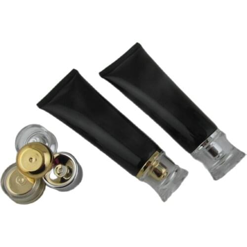 50pcs/Lot 100ml Empty Black Plastic Soft Tube Cosmetic Skin Care Cream Packaging 100g Squeeze Container Bottle Makeup Soft Tube