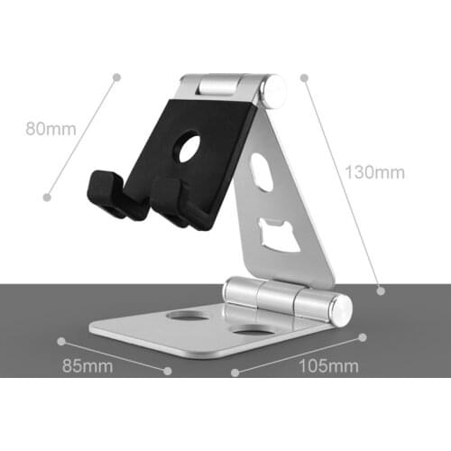 50pcs/lot) Multiple Angles 3 Color Optional Double Axis Adjustment Universal Aluminum Foldable Tablet Mobile Phone Holder