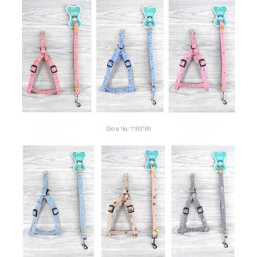 72 pcs/lot Fashion Dog Harness Leashes Collar Small Large Dogs Outdoor Training Pet Dogs Chest Strap Dog Harness