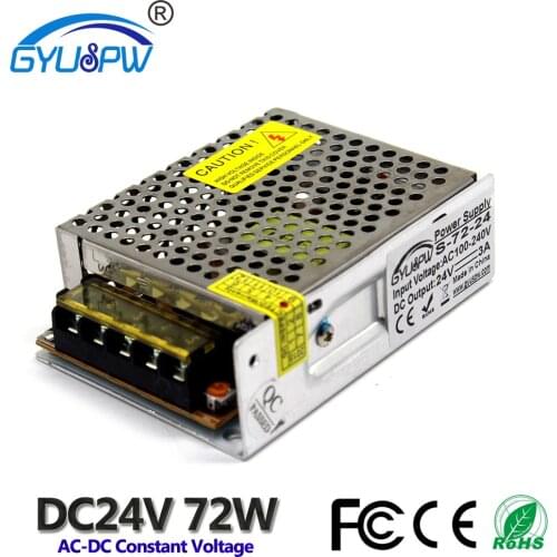 72W 24V 3A Single Output Switching power supply for LED AC to DC smps 110v 220v AC-DC UPS 24V For CNC CCTV