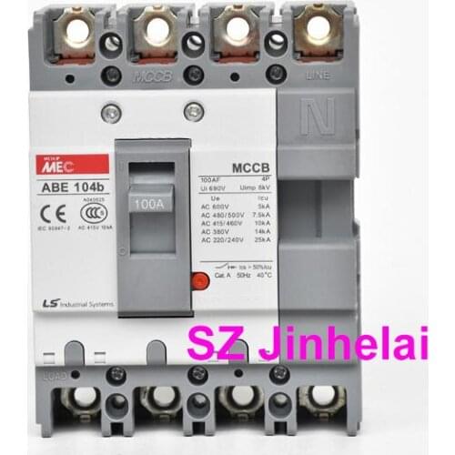 ABE104b Authentic original ABE 104b LS Molded case circuit breaker ABE-104B Air switch 4P 30A/40A/50A/60A/75A/100A